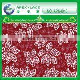 APN4913-poly Mesh Fabric for Girls Flower Lace Dress/polyester Spandex Fabric
