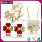 Best Selling Products In America Red Clover Necklace Sets For Women thumbnail-1