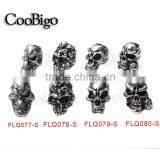 Charm Metal Skull Beads for Paracord Bracelet Knife Lanyards Jewelry Making Accessories #FLQ077/78/79/80-BR/B/AC/S Quality Choice