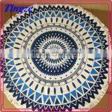 150cm extra large custom printed pattern round beach towels with tassels