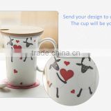 11oz white ceramic mug glass color changing mug