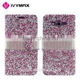 New Arrival 2016 Luxury Glitter Bling Diamond Design Hybrid Dual Protector Magnetic Flip Case for Samsung Galaxy J7 /SM-J700H