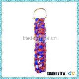 Metal Survival Paracord Carabiner Promotional Keychain