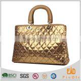 S238-B2340 Two Colors Metallic and Leopard Pattern Genuine Leather Purses and Handbags thumbnail-2