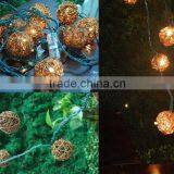 20pcs Solar Brown Rattan Ball LED Fairy String Light SO4795R