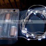 AA Battery Operated Cooper Wire LED Micro String Light-White