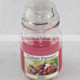 scented colored jar candle size 62mmD*80mmH