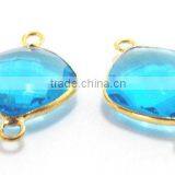 Sterling Silver B.T Quartz Cushion Faceted Gemstone Connector thumbnail-1