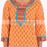 Western Kurti Designs / Small Design Ethnic Office Wear Ladies Short Tunic Blouses Kurtis