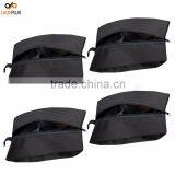 Luckiplus Portable Waterproof Nylon Travel Shoe Bags Black thumbnail-2
