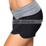 Custom Plain 88% Nylon 12% Spandex Two Colors Tight Lady Yoga Shorts thumbnail-2