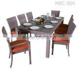Synthetic Rattan Dining Set Aluminium Frame - Poly Rattan Outdoor Dining Set thumbnail-1