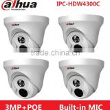 Dahua IPC-HDW4300C Built-in MIC IR HD 1080p IP Camera 3MP IR security cctv Dome Camera Support POE HDW4300C