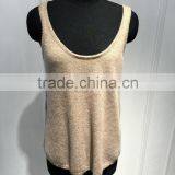 Ladies Knitted 100% Cashmere Round Neck Basic Vest