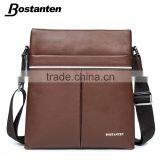 good quality real leather vintage messenger men bag sling shoulder bags zipper