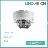 3MP Vandal-proof DWDR Fixed Dome Network CCTV Camera With SD Card