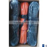 12mm x 50mtrs synthetic winch rope with 2mtrs black protector