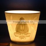 Porcelain tealight candle holder-40224U