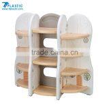 Bookcase Furniture the Cute Children's Plastic Bookcase and Storage Rack Shelf thumbnail-6