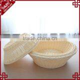 Hot Sale High Quality PP Rattan Eco-friendly Handmade Weaving Food Basket Plastic Basket for Supermarket thumbnail-4