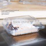 Durable OPS Clear Hinged Plastic Small Oblong Container/ Plastic Bakery Container/ Plastic Food Container for Take Out thumbnail-2