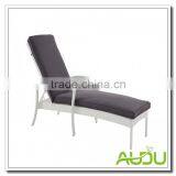 Audu White Los Angeles Garden Wicker Rattan Sun Lounger thumbnail-4