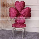 BISINI Beautiful Design Leisure Chair, Flower Shaped Solid Wood With Fabric Chair, Fancy Decorative Chair (BF01-X1186) thumbnail-3