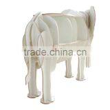 Puzzle Wood Craft Elephant Table Book Shelves Creative Animal Furniture thumbnail-3