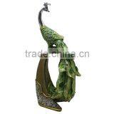 Resin Peafowl Animal Figurine Peacock Home Decoration thumbnail-2