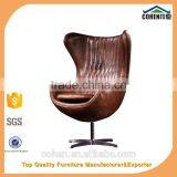 Fashionable Genuine Leather Egg Chair With Aluminium Back Coating Swivel Bar Chair/leisure Chair/office Chair thumbnail-2