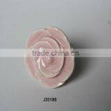 Hand Painted Flower Ceramic Knob in Pink Available in Other Colour and Patterns thumbnail-1