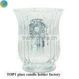 Crackle Glass Jar Candle Holder New Spring thumbnail-5