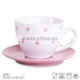 Color Glaze Stoneware Ceramic Cheap Cup and Saucers thumbnail-3