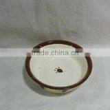 Brown Prints Ceramic Water Bowl for Pet thumbnail-1