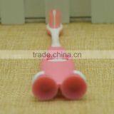 Smile Style Handle Toothbrush for Kids Soft Rubber Sucker Bottom Children Toothbrush With Tongue Cleaner thumbnail-6