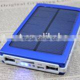 8000mAh Rectangle Shape Solar Panel Power Bank With Lights thumbnail-1