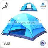Two Door Fiberglass Poles Polyester Fabric Camping Tent for Family thumbnail-1