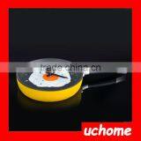 UCHOME Hot Beauty Happy Time Plastic Frying Pan Wall Clock, Decorative Kitchen Fried Egg Pan Wall Clock thumbnail-2