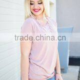 t Shirt Design 2017 Women Super Soft Lightweight Solid Short Raglan Sleeve Tops Knitwear Women thumbnail-3