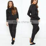 Custom Your Brand Tracksuit 2 Piece Top Selling Performance Jersey Casual Black Loungewear Sexy Tracksuits Women thumbnail-1