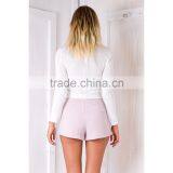 Ladies Summer Tops Choker Neck Crossover White Sexy Top thumbnail-4