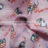 shaoxing textile 100% cotton flannel print fabric