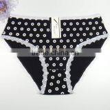 Soft Cotton Panties For Women Fancy Printing Girls Briefs With Lace Trim Sexy Lingerie thumbnail-6