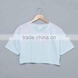 Blank Long Sleeves Custome Design Crop Top no Minimum Quantity Real Factory thumbnail-1