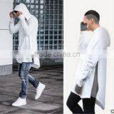 OEM Service Europe Hot Style Hooded Metal Zipper Decoration Long Sleeve Autumn Winter Longline Streetwear Sweatshirt thumbnail-1