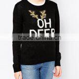 Fashion Women Christmas Novelty Knitted Top New Christmas thumbnail-3