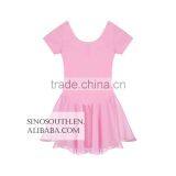 2017 New Arrival Solid Color Short Sleeve Girls Leotard Dance Leotards Dress thumbnail-3