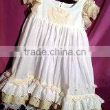 Long Sleeved Vintage Lace Trimmed Tea Length Dress Gown Girls Christmas Satin Nightgown thumbnail-3