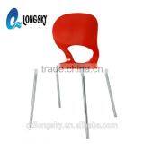 LS-4029 Popular Plastic Stackable Armless Chairs Best Price Top Supplier Wholesale Plastic Chairs With Steel Legs thumbnail-4