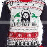Custom Ugly Christmas Sweater Men's Jesus B-Day Sweater thumbnail-3
